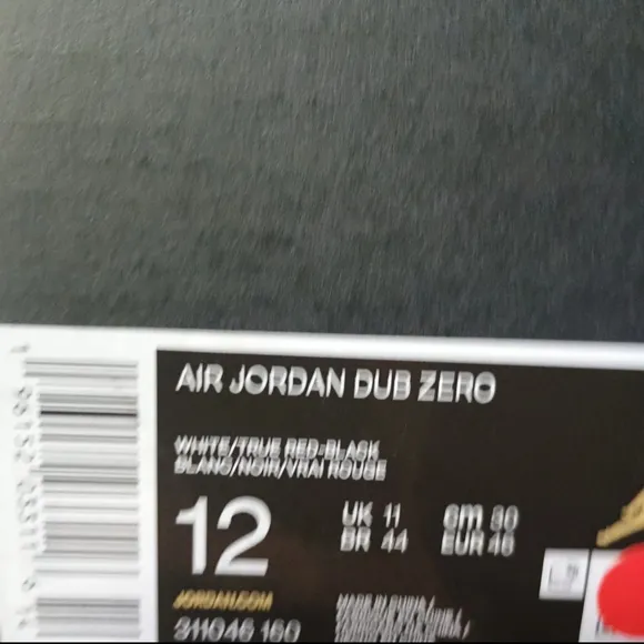 Air Jordan Men's Dub Zero Red/Black/White Size 12 2023 Retro Nike shoes