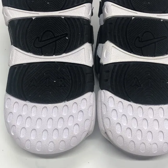 Air More Uptempo Slide White/Black FB7815-100 USED Size 6 Mark on Inside