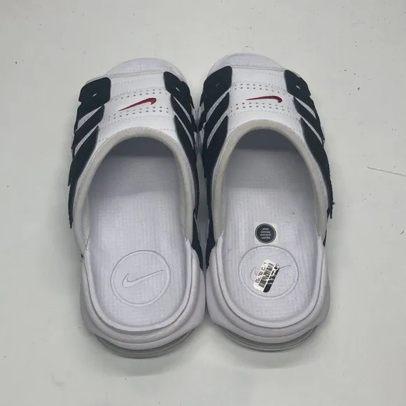 Air More Uptempo Slide White/Black FB7815-100 USED Size 6 Mark on Inside