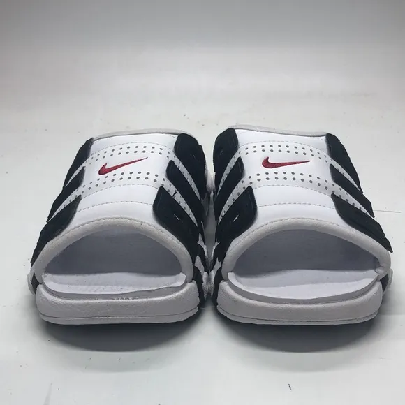 Air More Uptempo Slide White/Black FB7815-100 USED Size 6 Mark on Inside