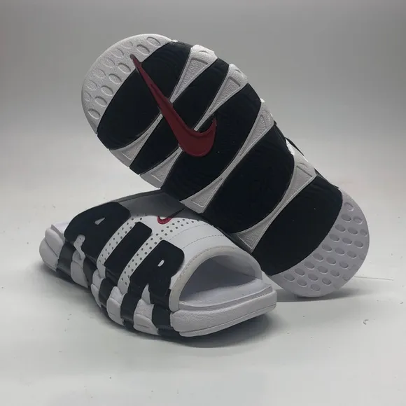 Air More Uptempo Slide White/Black FB7815-100 USED Size 6 Mark on Inside
