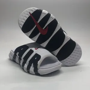 Air More Uptempo Slide White/Black FB7815-100 USED Size 6 Mark on Inside