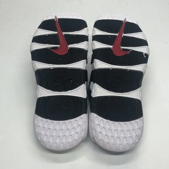 Air More Uptempo Slide White/Black FB7815-100 USED Size 6 Mark on Inside