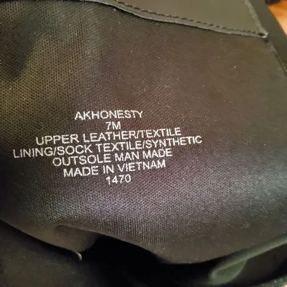 Akhonesty Suede Leather Block Heel Tall Boots Size 7 Black