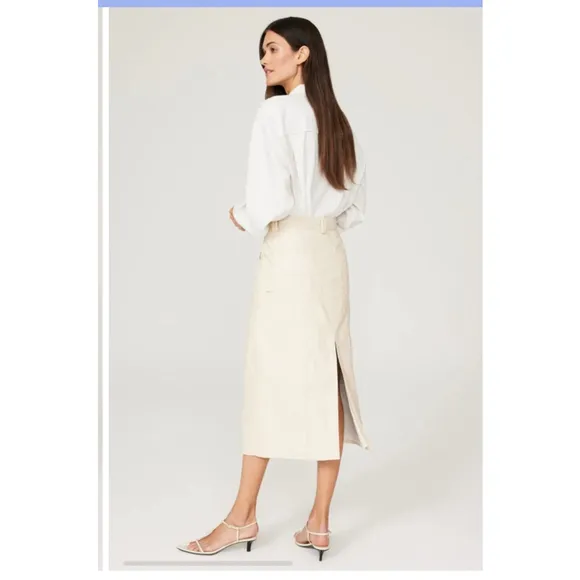 A.L.C. Alden Faux Leather Midi Skirt