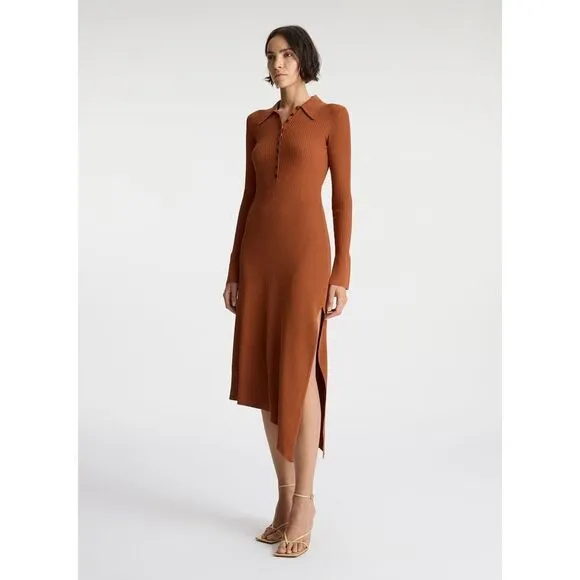 A.L.C. Lance Knit Dress In Cognac Women’s  Small fitted