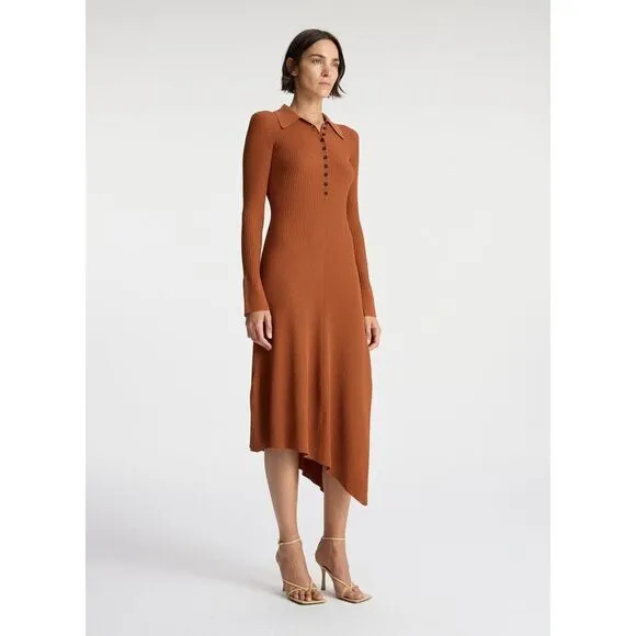 A.L.C. Lance Knit Dress In Cognac Women’s  Small fitted