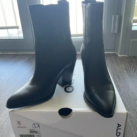 Aldo Women’s/Teen Cowboy Drerissa Ankle Western Booties Black Size 6.5