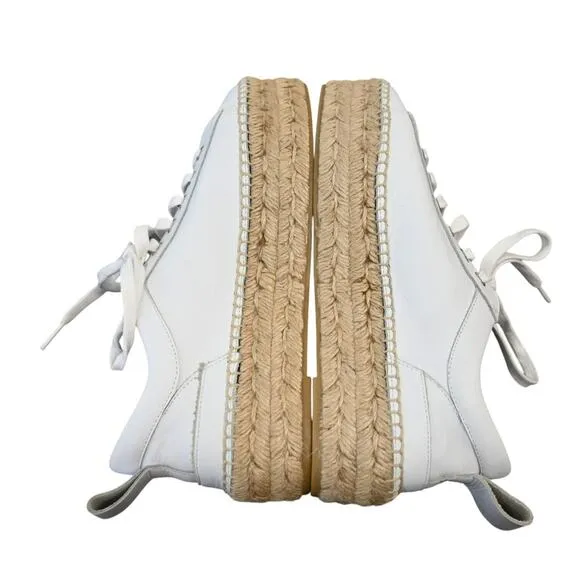 Alexander McQueen Espadrille Sneakers White Size 39 US 9 Platform Womens