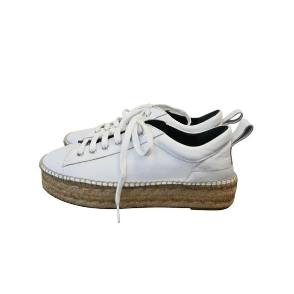 Alexander McQueen Espadrille Sneakers White Size 39 US 9 Platform Womens