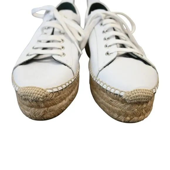 Alexander McQueen Espadrille Sneakers White Size 39 US 9 Platform Womens