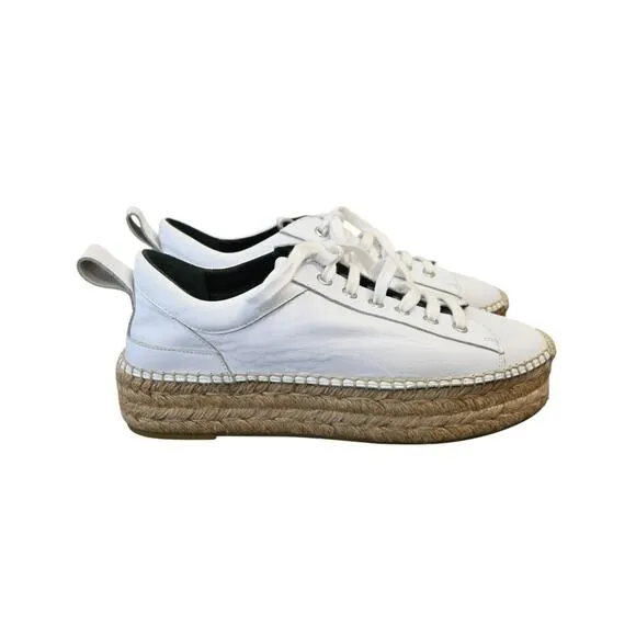 Alexander McQueen Espadrille Sneakers White Size 39 US 9 Platform Womens