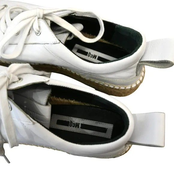 Alexander McQueen Espadrille Sneakers White Size 39 US 9 Platform Womens