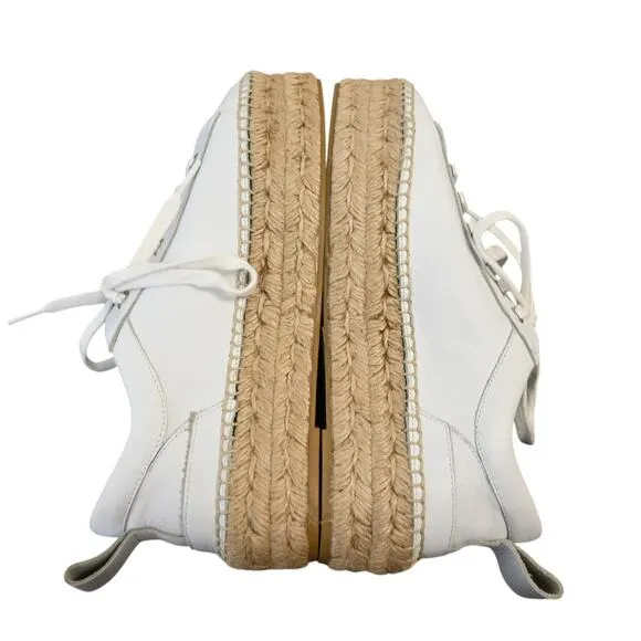 Alexander McQueen Espadrille Sneakers White Size 39 US 9 Platform Womens