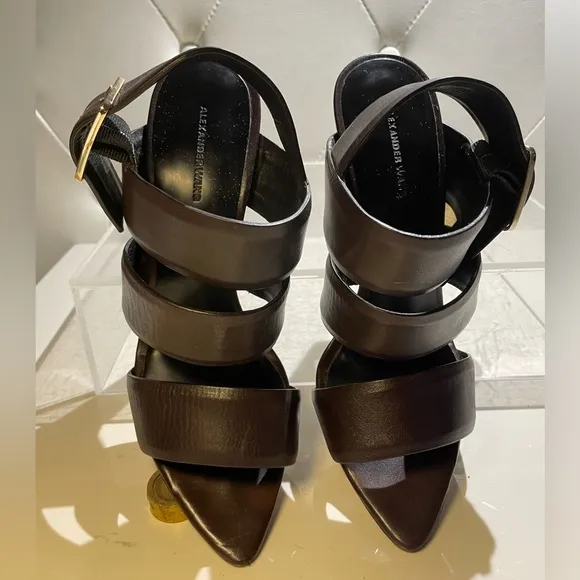 Alexander wang “kerry” sandals in molasses brown sz 38 Good condition