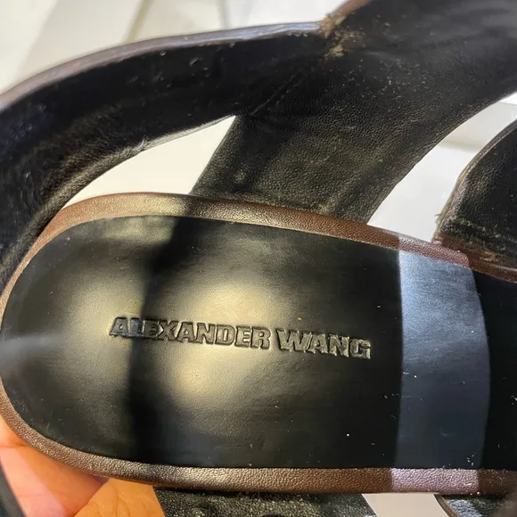 Alexander wang “kerry” sandals in molasses brown sz 38 Good condition