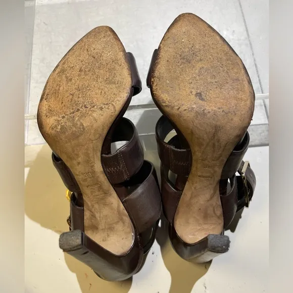 Alexander wang “kerry” sandals in molasses brown sz 38 Good condition