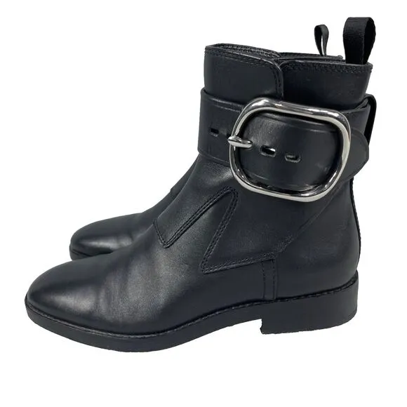 Alexander Wang Women's Boots US 6 Black Leather Casual Ankle Biker Boots