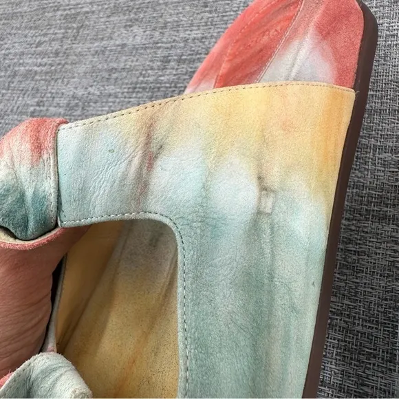 Alexandre Birman Clarita Bow Tie Dye Slides‎ Sandals Size 38, US 8 Knot