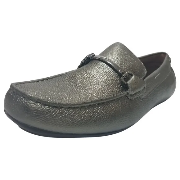 Alfani Mens Marcus Tumbled Drivers Pewter Loafers 9.5
