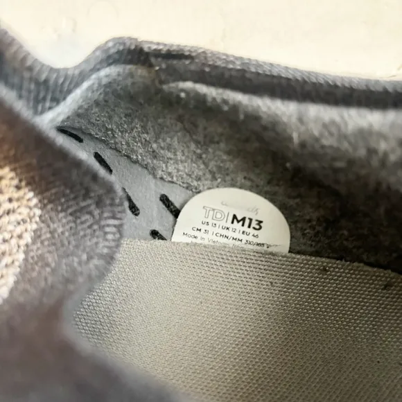 Allbirds Grey Tree Dasher Mizzles Athletic Shoes Size 13 EUC