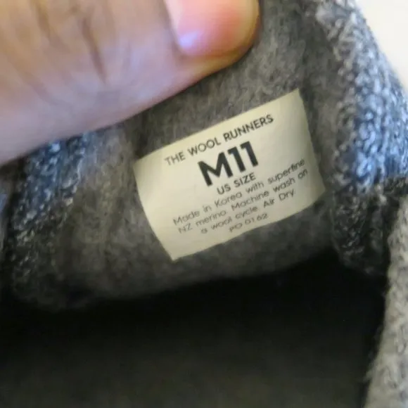 Allbirds Men's Wool Runners Natural Grey/Grey Sole Comfort Shoes Size 11