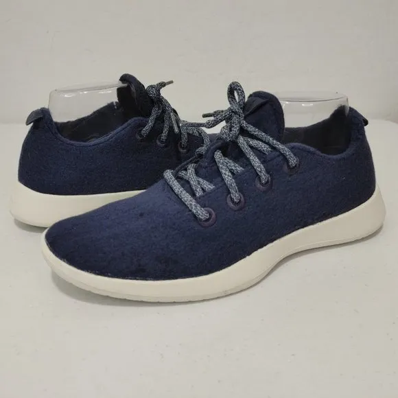 AllBirds Navy Blue Wool Runners Comfort Shoes Men's Size 9 CLEAN