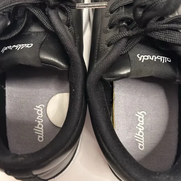 Allbirds Plant Pacers Shoes Black White Comfort  Lace Up Sneakers Size 8