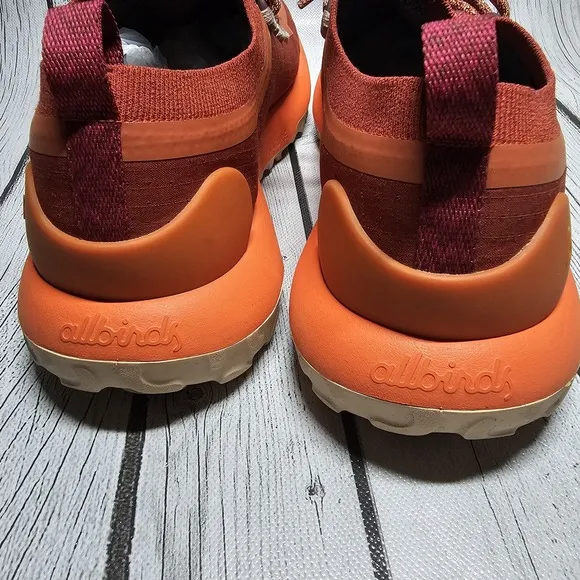 Allbirds SWT Trail Runner Tennis Athletic Shoes Orange Red Men's Size 11