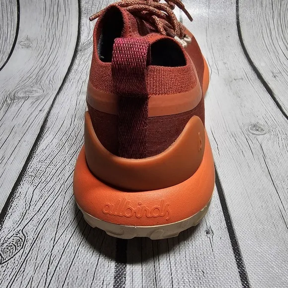 Allbirds SWT Trail Runner Tennis Athletic Shoes Orange Red Men's Size 11