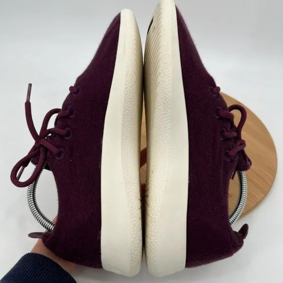 Allbirds Wool Runners Mens 8 Maroon Purple Athletic Running Shoes Sneakers