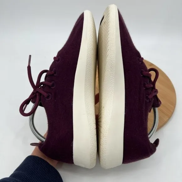 Allbirds Wool Runners Mens 8 Maroon Purple Athletic Running Shoes Sneakers