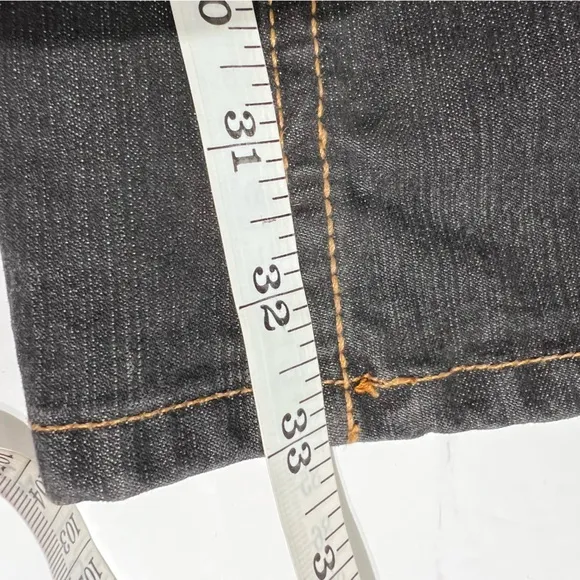 Allen B. by Allen Schwartz Leather Waistband Bootcut Jeans Size 30 USA Made Y2K