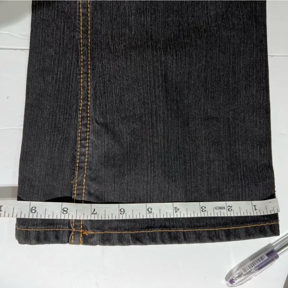 Allen B. by Allen Schwartz Leather Waistband Bootcut Jeans Size 30 USA Made Y2K