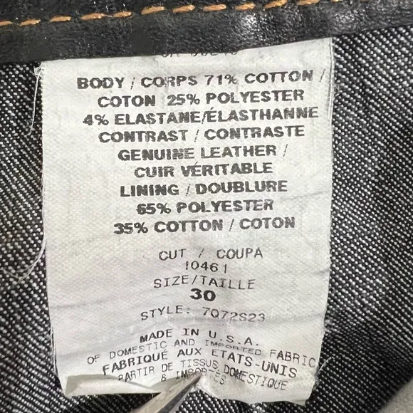 Allen B. by Allen Schwartz Leather Waistband Bootcut Jeans Size 30 USA Made Y2K