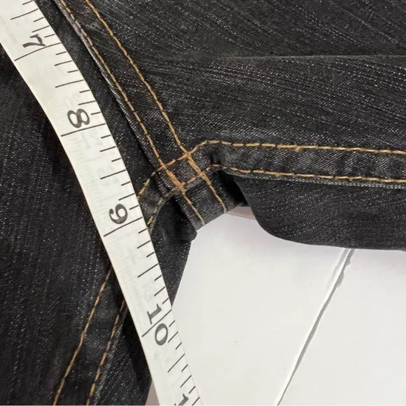 Allen B. by Allen Schwartz Leather Waistband Bootcut Jeans Size 30 USA Made Y2K