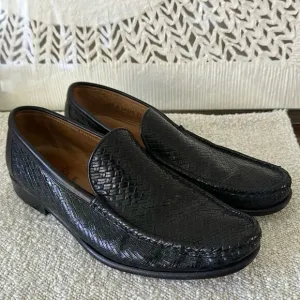 Allen Edmonds &quot;Positano&quot; Loafers Handmade Italy Mens 10.5 B Black Leather Shoes