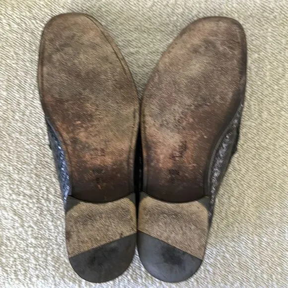 Allen Edmonds &quot;Positano&quot; Loafers Handmade Italy Mens 10.5 B Black Leather Shoes