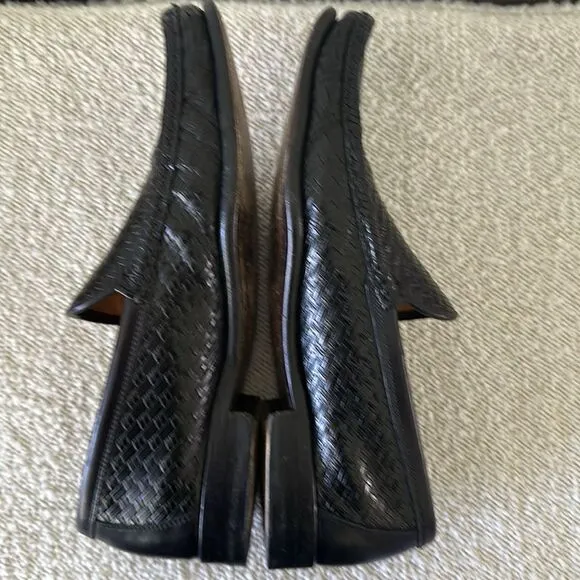 Allen Edmonds &quot;Positano&quot; Loafers Handmade Italy Mens 10.5 B Black Leather Shoes