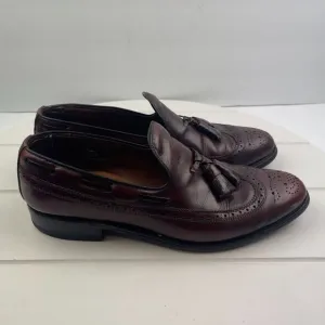 Allen Edmonds Berwick Mens Size 8 Ox-Blood Leather Tassel Wingtip Brogue Loafers