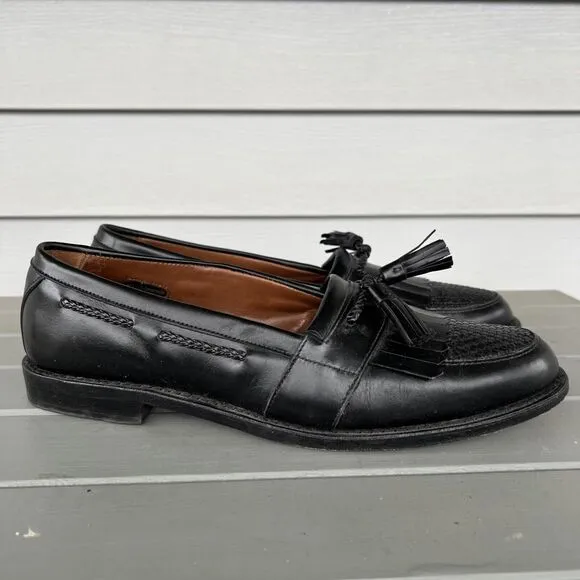 Allen Edmonds Cody Tassel Loafers Mens Size 12 Black Leather Dress Shoes 1809