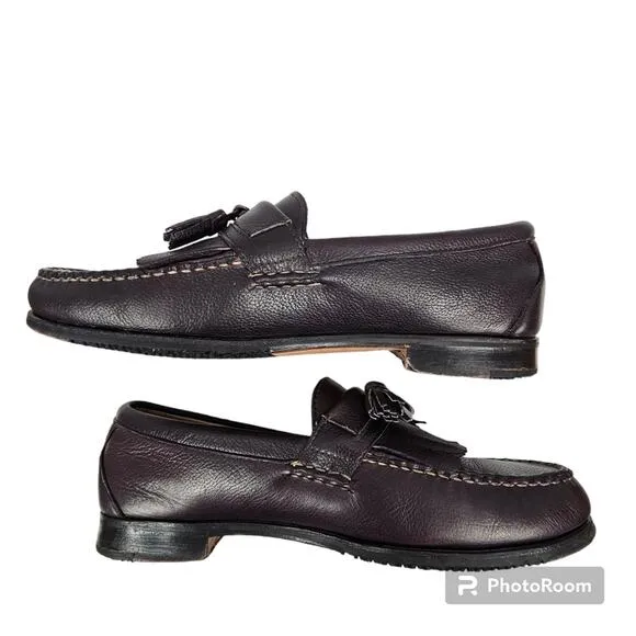 Allen Edmonds Danforth Kilted Tassel Loafers Cordovan Brown Size 9.5 D