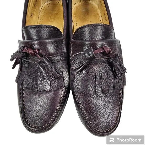 Allen Edmonds Danforth Kilted Tassel Loafers Cordovan Brown Size 9.5 D