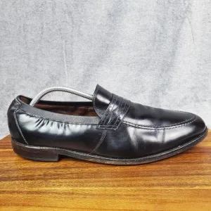 Allen Edmonds Loafers Mens 11.5 C Black Leather Slip On Moc Toe Dress Shoes
