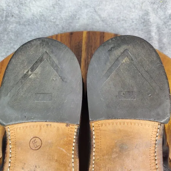Allen Edmonds Loafers Mens 11.5 C Black Leather Slip On Moc Toe Dress Shoes