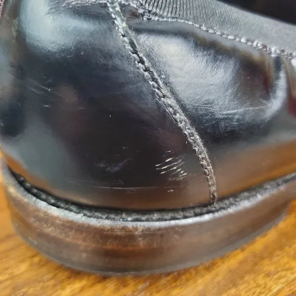 Allen Edmonds Loafers Mens 11.5 C Black Leather Slip On Moc Toe Dress Shoes