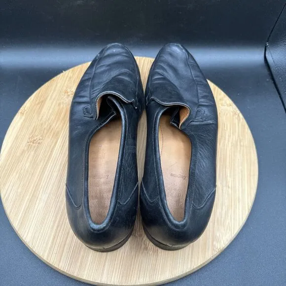 Allen Edmonds Lugano Mens Size 11.5 D Venetian Loafers Black Leather Dress Shoes