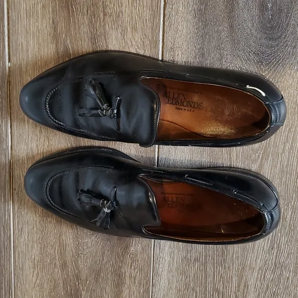 Allen Edmonds Saratoga‎ Tassel Loafers Black Leather Men's 11C