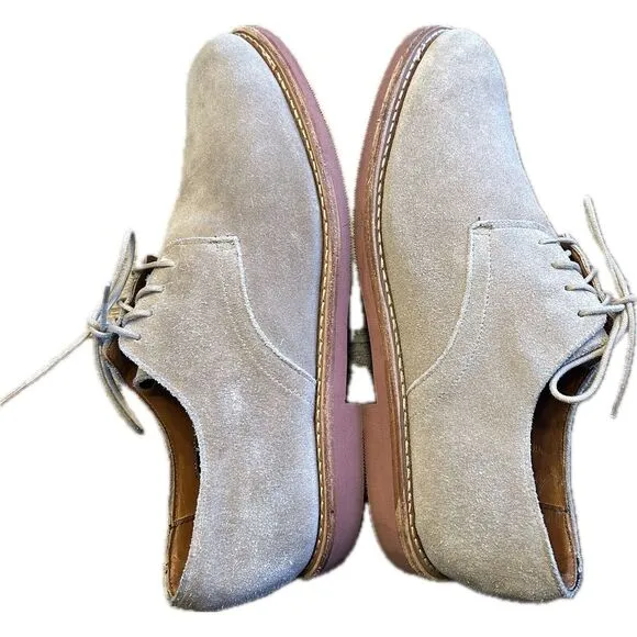 Allen Edmonds Shoes Mens 9 D Tan Taupe Suede‎ Oxfords Vibram Gumlite Work Casual