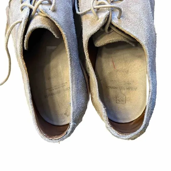 Allen Edmonds Shoes Mens 9 D Tan Taupe Suede‎ Oxfords Vibram Gumlite Work Casual